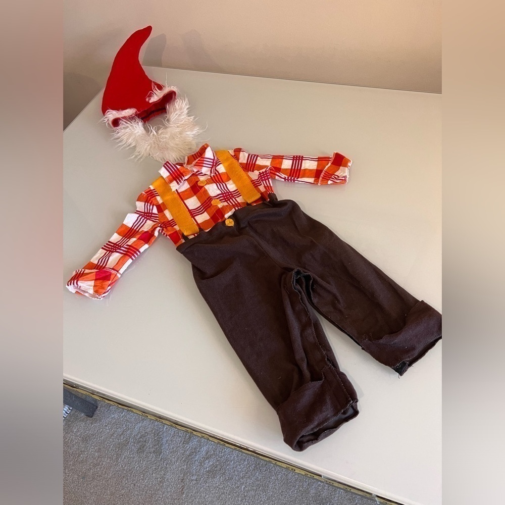HALLOWEEN COSTUME | Red, orange, & brown gnome baby kid Halloween costume